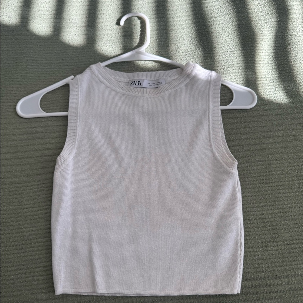 Zara Ivory Sleeveless Tank